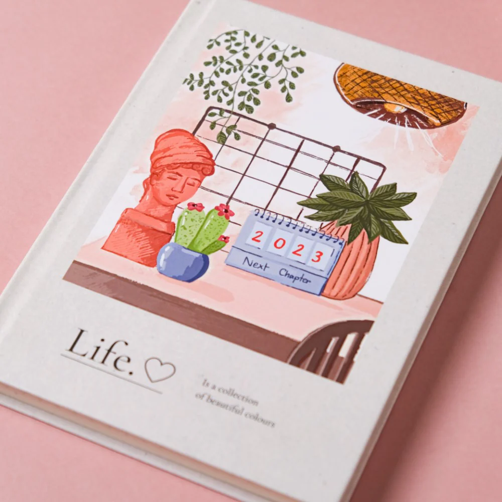Artsy Life Hardbound Daily Journal Multicolour 8.2 X 5.9 Inch - Image 4