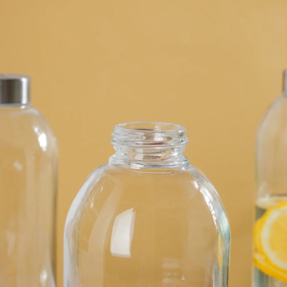 Borosilicate Glass Water Bottle Set Of 4 1 L - Image 5