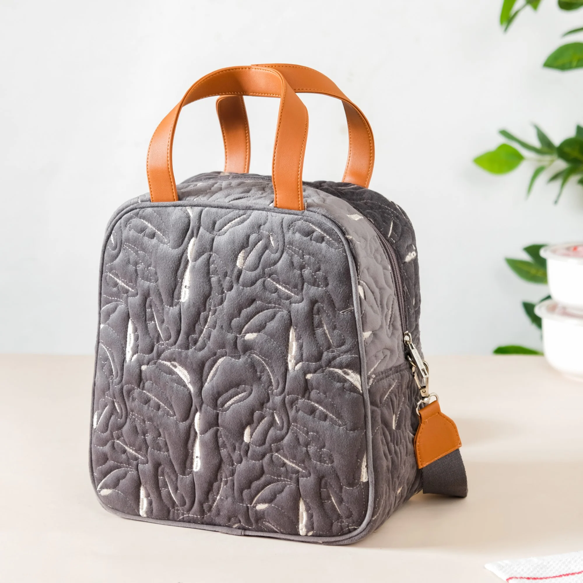 Heat Insulated Lunch Bag Grey - Image 9