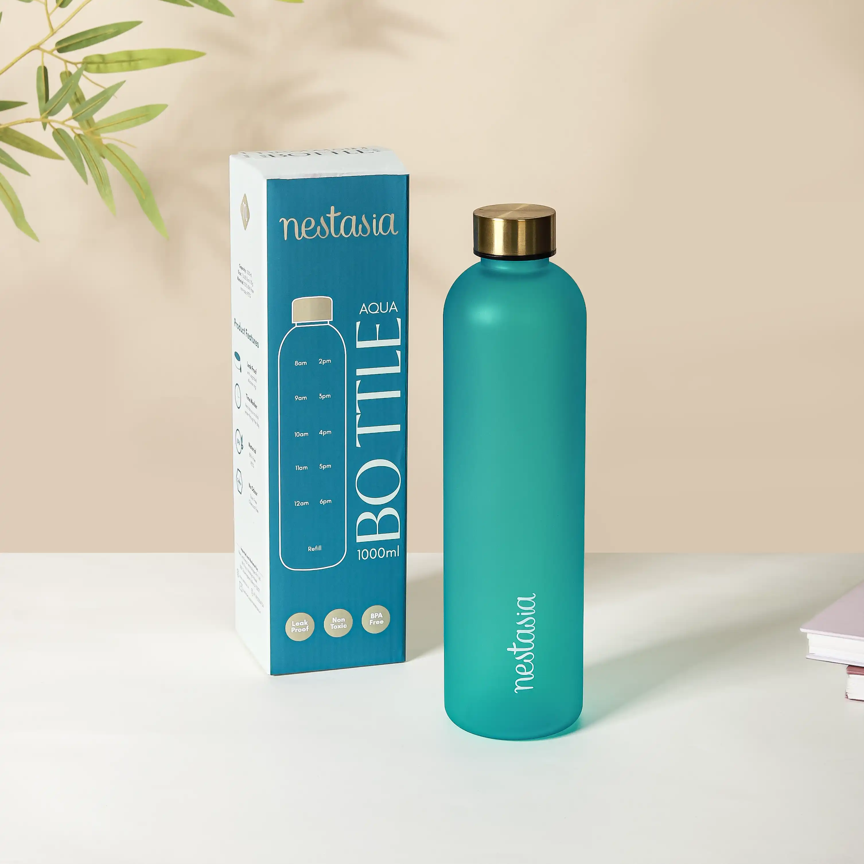 Hydration Water Bottle Teal 1L Set Of 2 - Image 6