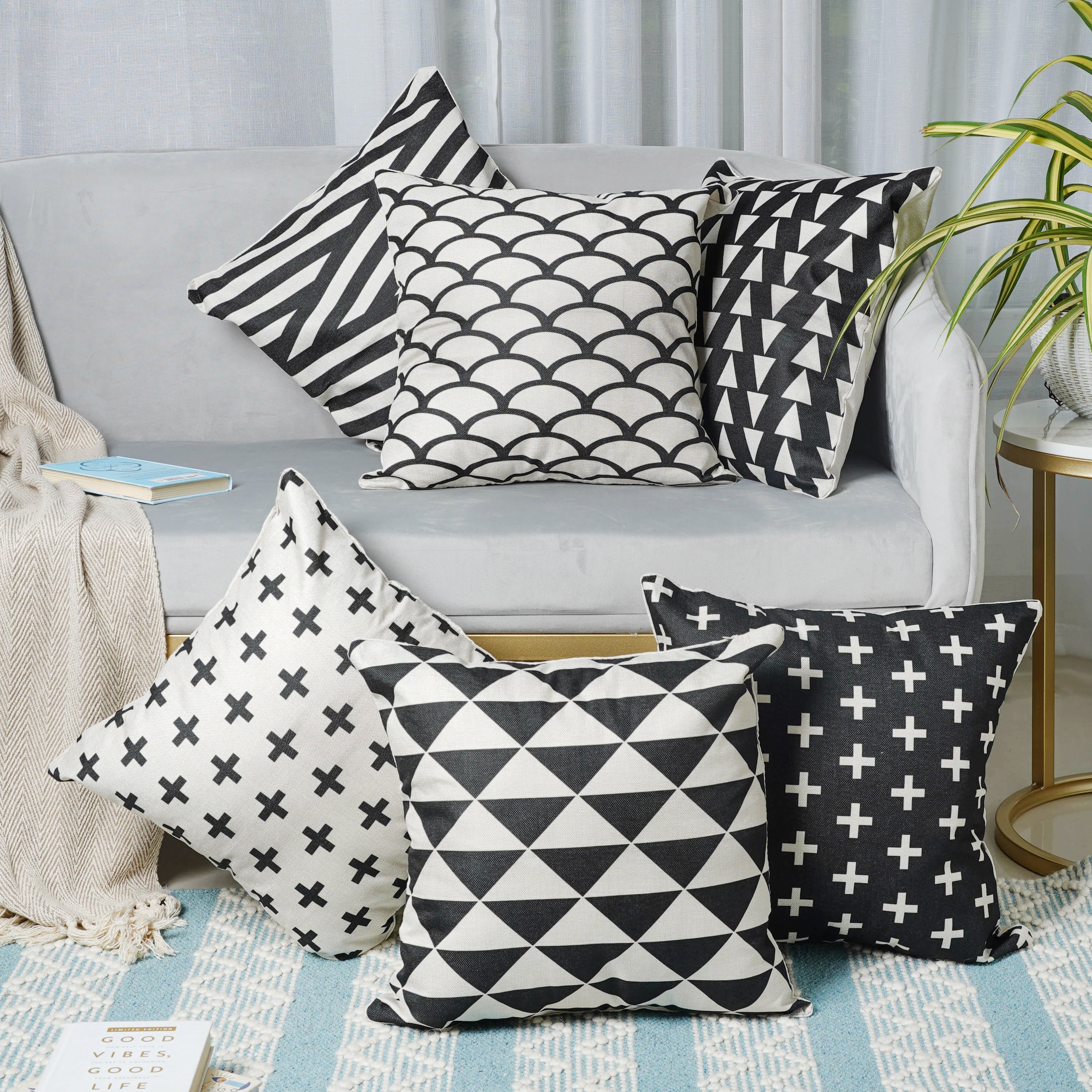 Monochrome Cushion Cover Set of 2 - Image 5