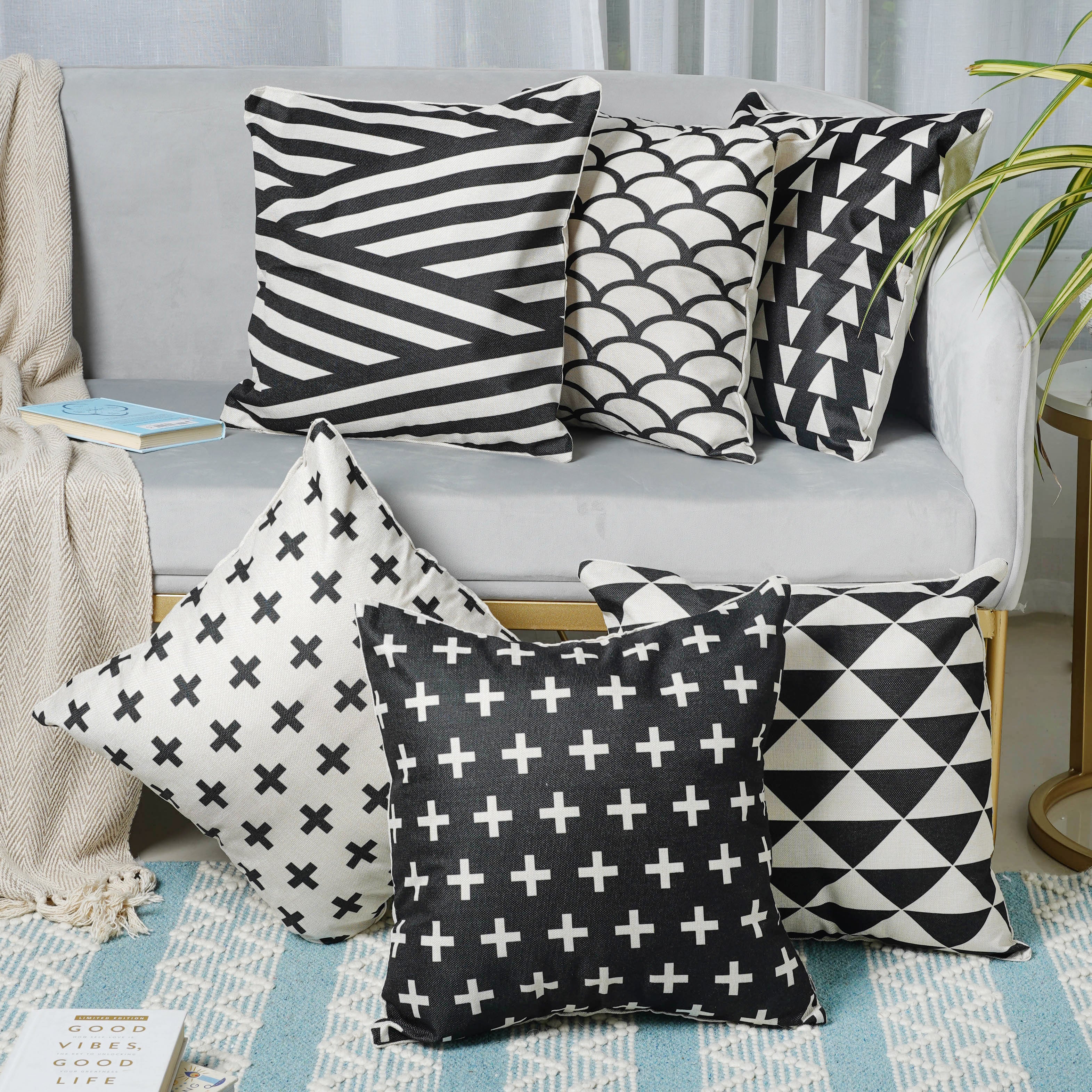 Monochrome Cushion Cover Set of 2 - Image 6