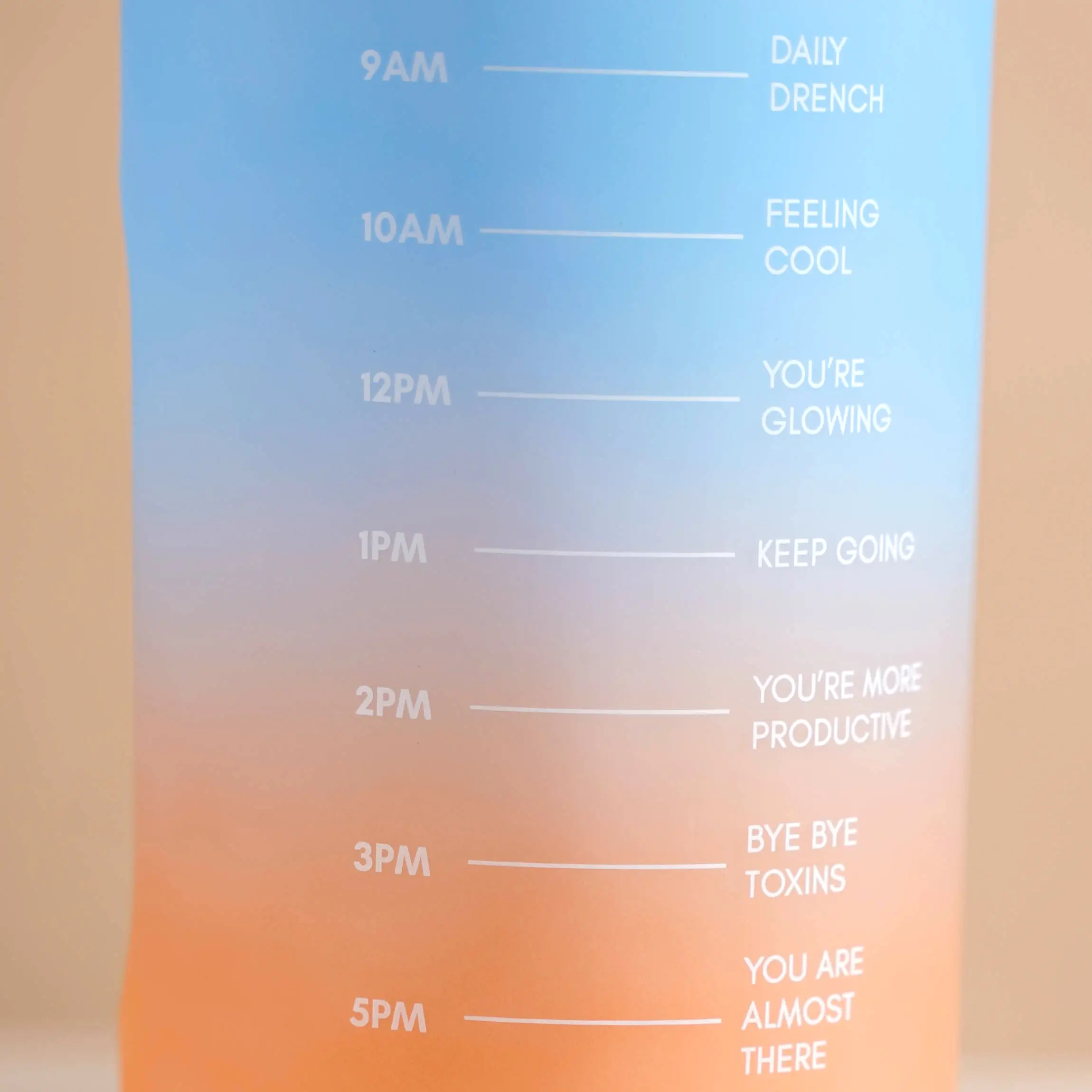 Motivational Water Bottles Set of 3 Blue Orange - Image 23