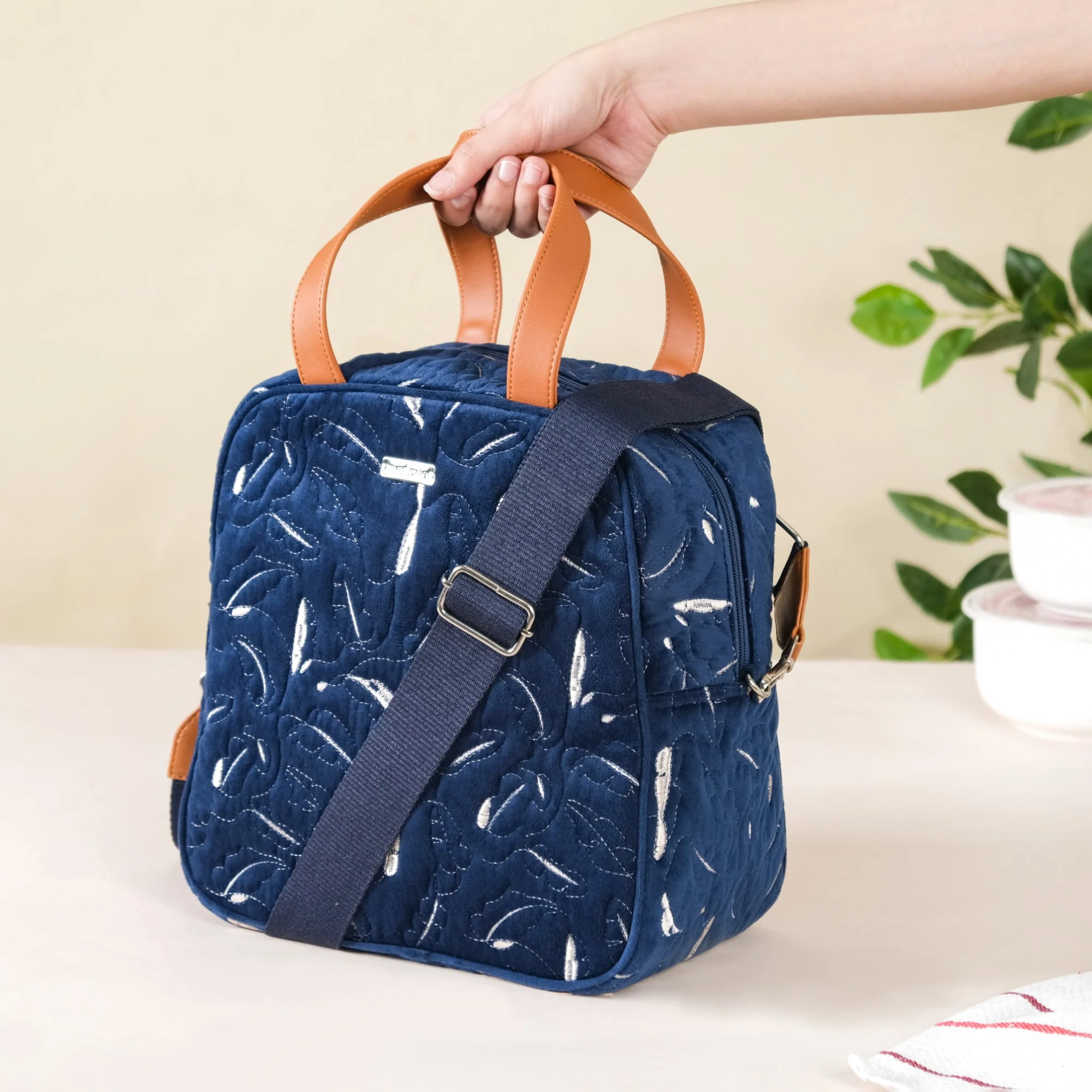 Multipurpose Tiffin Bag Navy Blue - Image 4