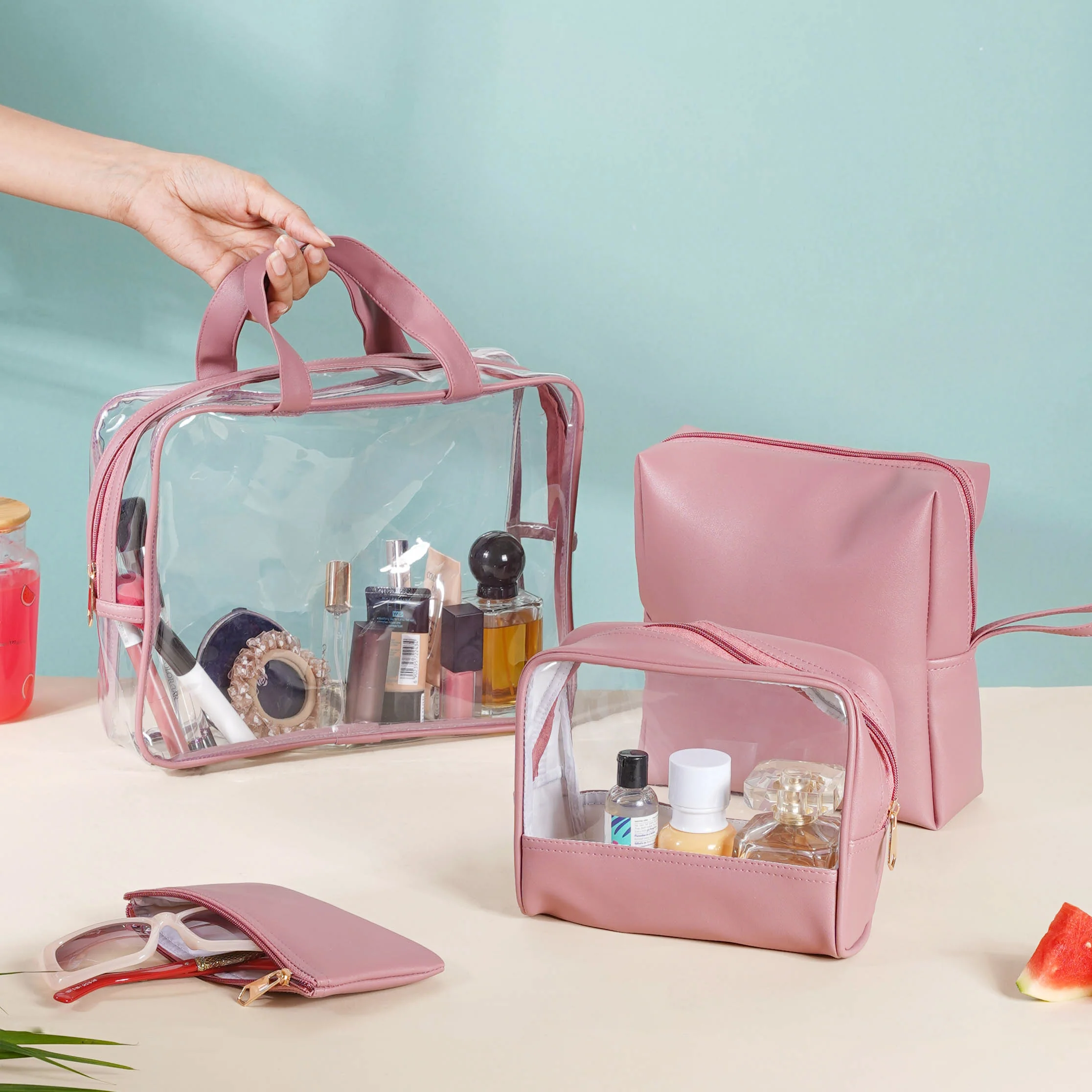 Pink Travel Kit Set of 4 - Image 16