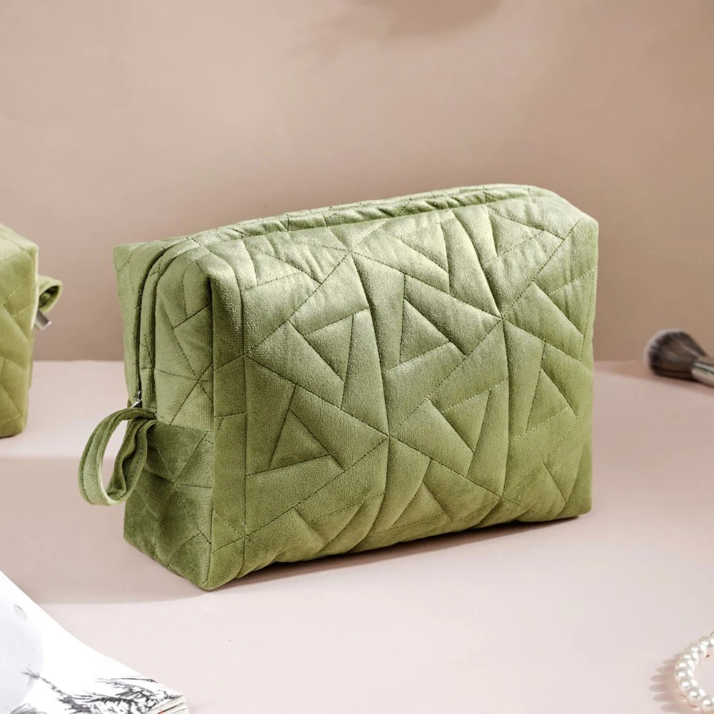 Sage Green Cosmetic Bag Set Of 3 - Image 4