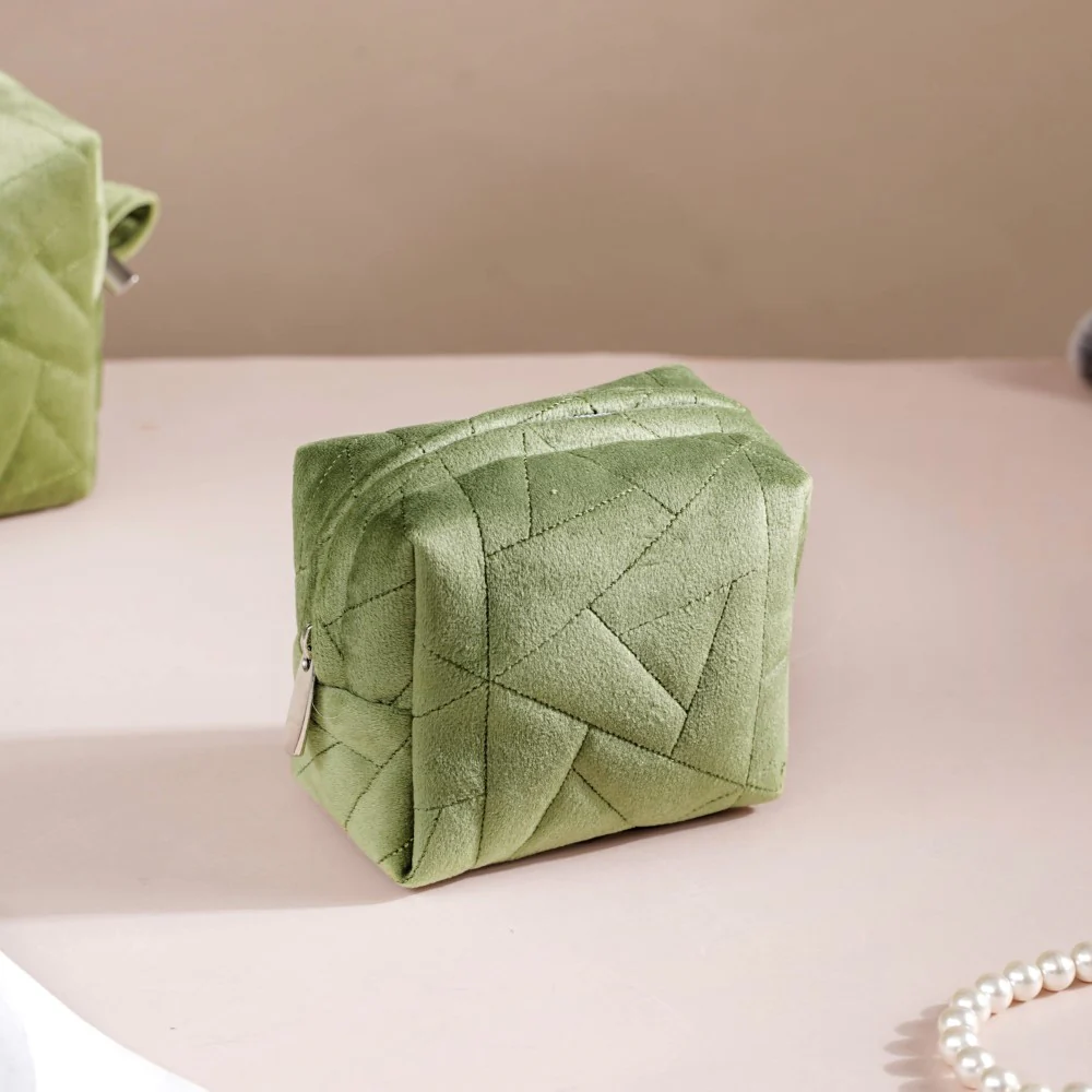Sage Green Cosmetic Bag Set Of 3 - Image 7