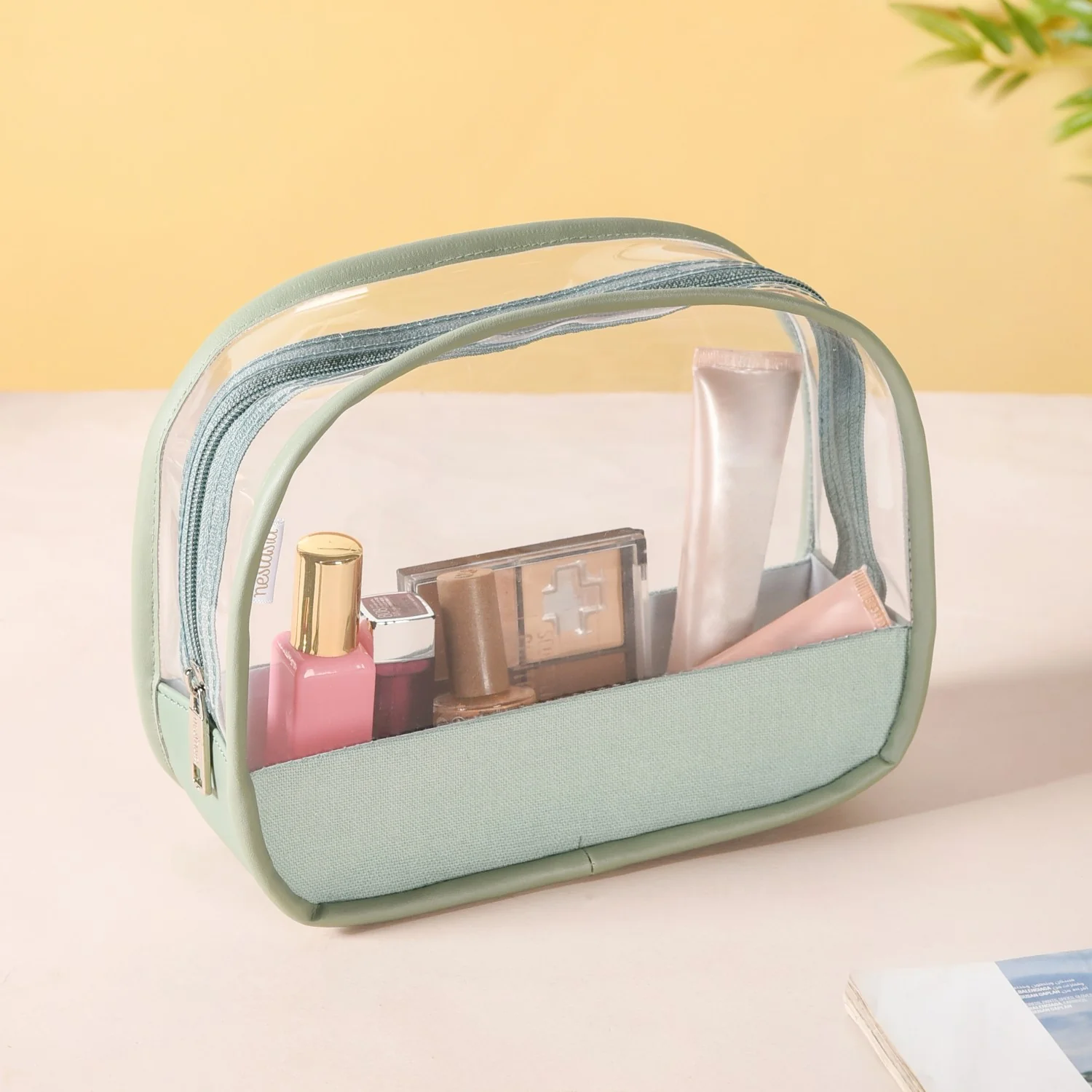 Set Of 4 Travel Cosmetic Organizer Pouch Mint Green - Image 6