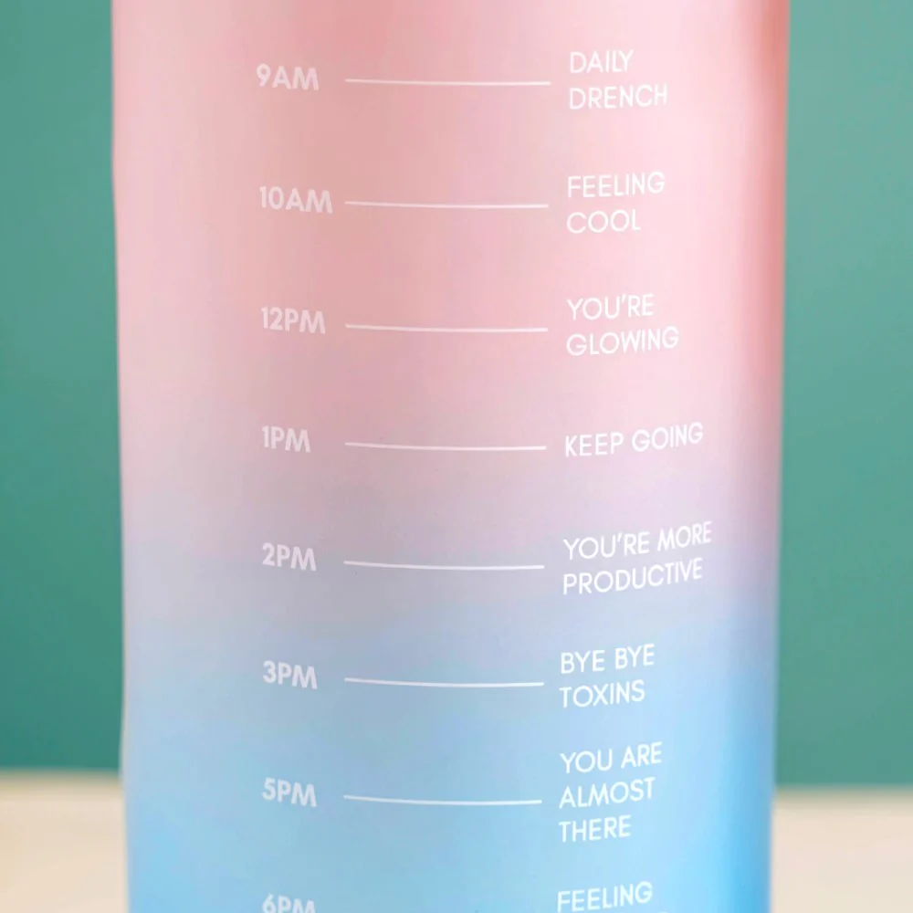 Sporty Motivational Water Bottles Set Of 3 Pink Blue - Image 13