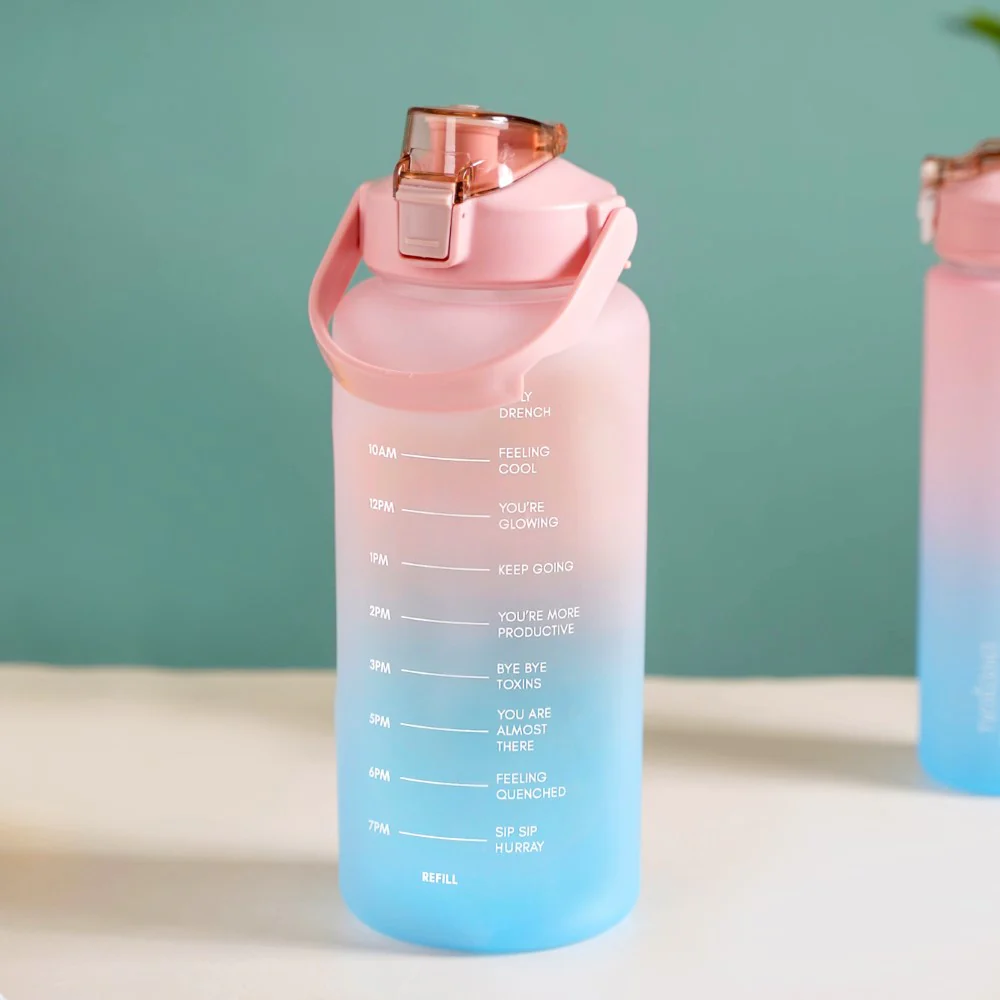 Sporty Motivational Water Bottles Set Of 3 Pink Blue - Image 15